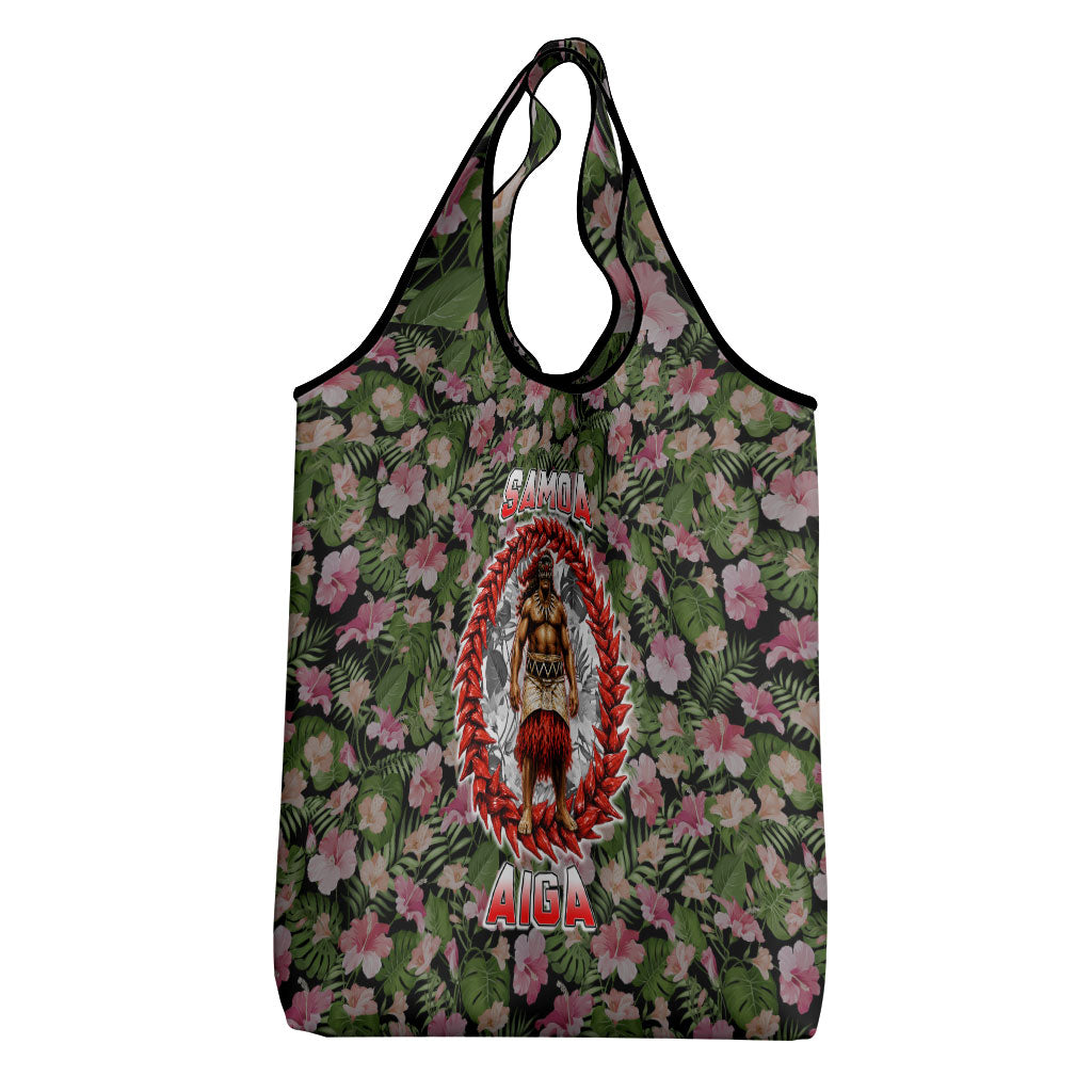 Samoa Aiga Polynesian Grocery Bag Tropical Floral Hibiscus Pattern Island Heritage TS04 - Polynesian Pride