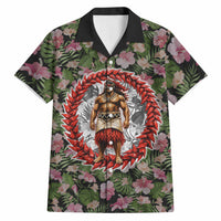 Samoa Aiga Polynesian Hawaiian Shirt Tropical Floral Hibiscus Pattern Island Heritage TS04 Green Red - Polynesian Pride
