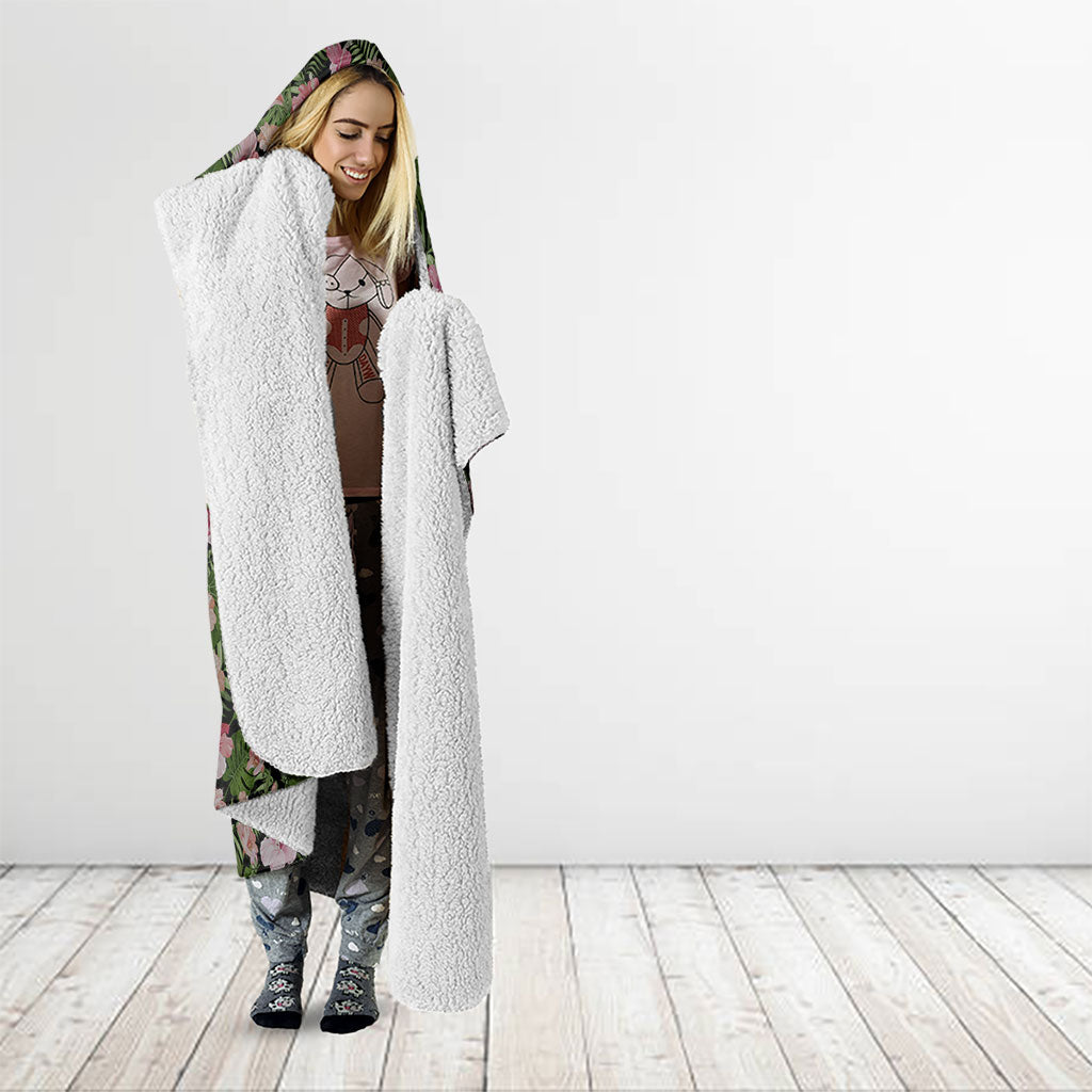 Samoa Aiga Polynesian Hooded Blanket Tropical Floral Hibiscus Pattern Island Heritage TS04 - Polynesian Pride