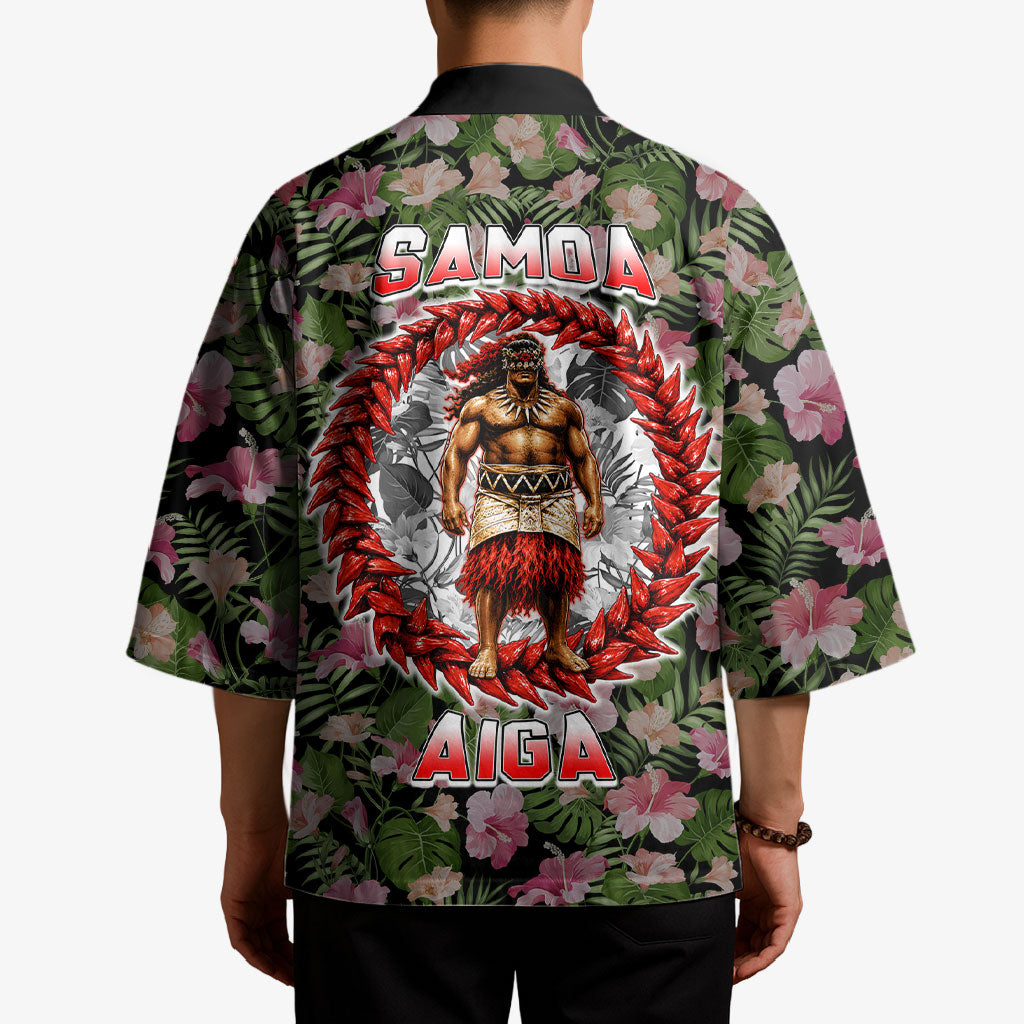Samoa Aiga Polynesian Kimono Tropical Floral Hibiscus Pattern Island Heritage TS04 - Polynesian Pride