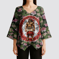 Samoa Aiga Polynesian Kimono Sleeve Blouse Tropical Floral Hibiscus Pattern Island Heritage TS04 - Polynesian Pride