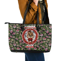 Samoa Aiga Polynesian Leather Tote Bag Tropical Floral Hibiscus Pattern Island Heritage TS04 - Polynesian Pride