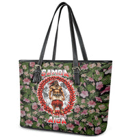Samoa Aiga Polynesian Leather Tote Bag Tropical Floral Hibiscus Pattern Island Heritage TS04 - Polynesian Pride
