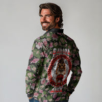 Samoa Aiga Polynesian Long Sleeve Polo Shirt Tropical Floral Hibiscus Pattern Island Heritage TS04 - Polynesian Pride