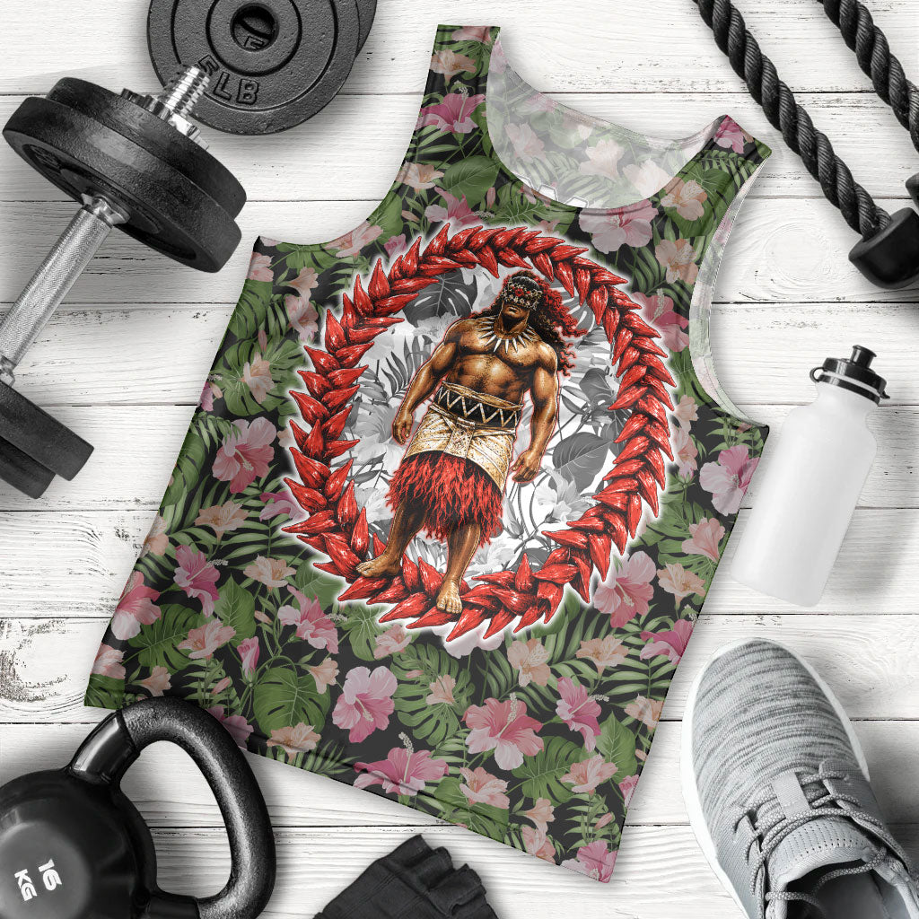Samoa Aiga Polynesian Men Tank Top Tropical Floral Hibiscus Pattern Island Heritage TS04 - Polynesian Pride