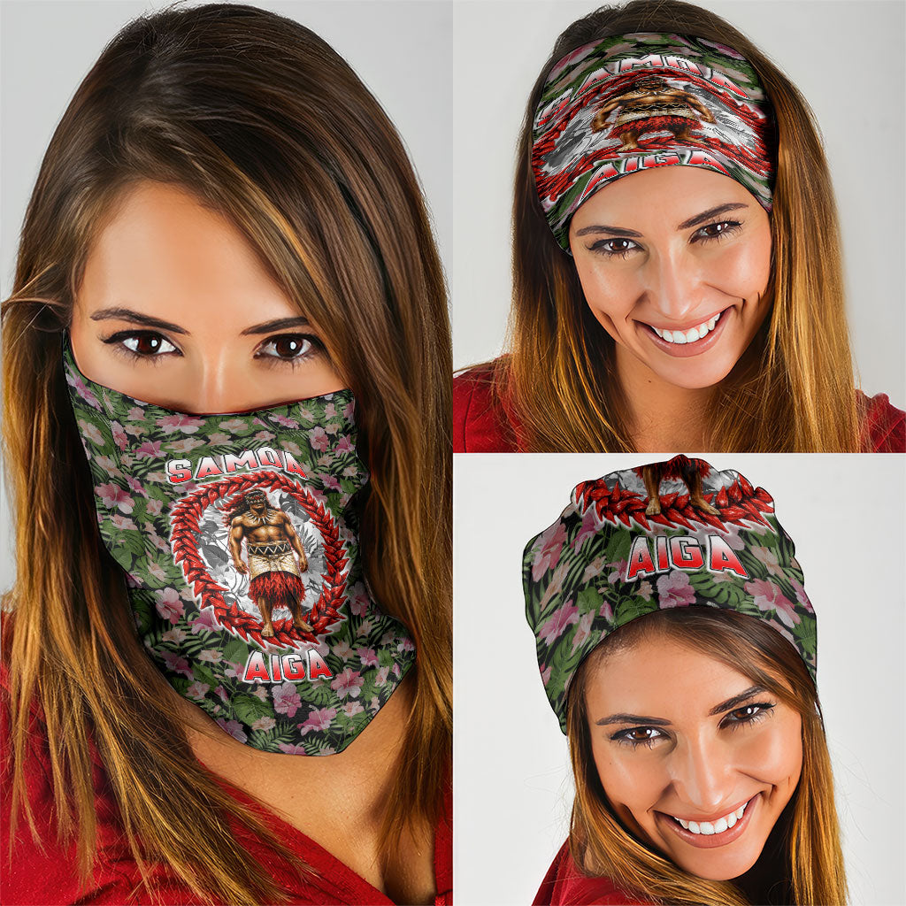 Samoa Aiga Polynesian Neck Gaiter Tropical Floral Hibiscus Pattern Island Heritage TS04 - Polynesian Pride