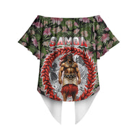Samoa Aiga Polynesian Off Shoulder Wrap Waist Top Tropical Floral Hibiscus Pattern Island Heritage TS04 - Polynesian Pride
