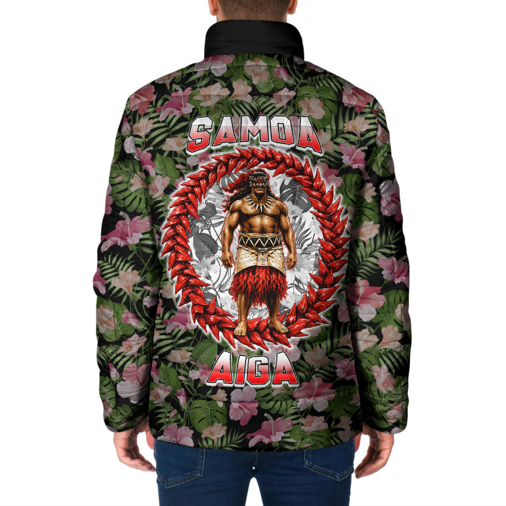 Samoa Aiga Polynesian Padded Jacket Tropical Floral Hibiscus Pattern Island Heritage TS04 - Polynesian Pride