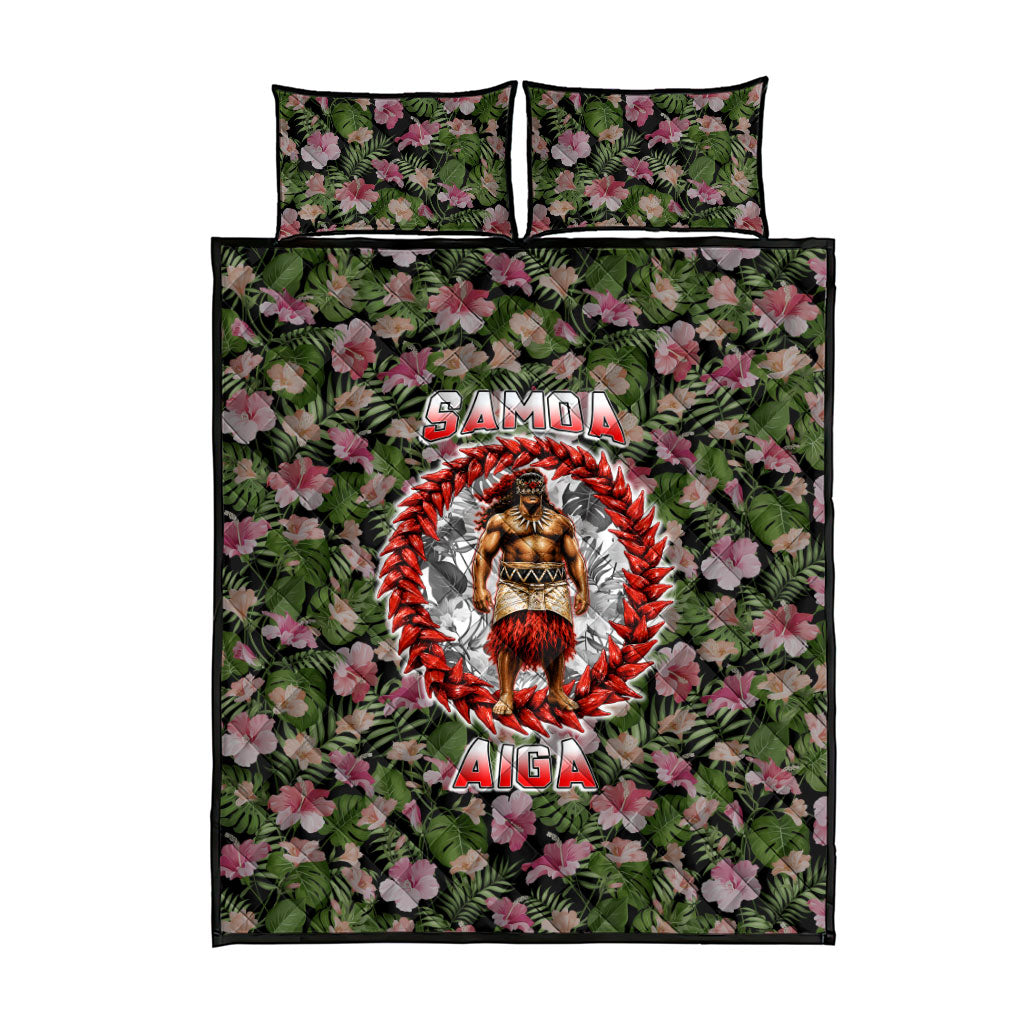Samoa Aiga Polynesian Quilt Bed Set Tropical Floral Hibiscus Pattern Island Heritage TS04 - Polynesian Pride