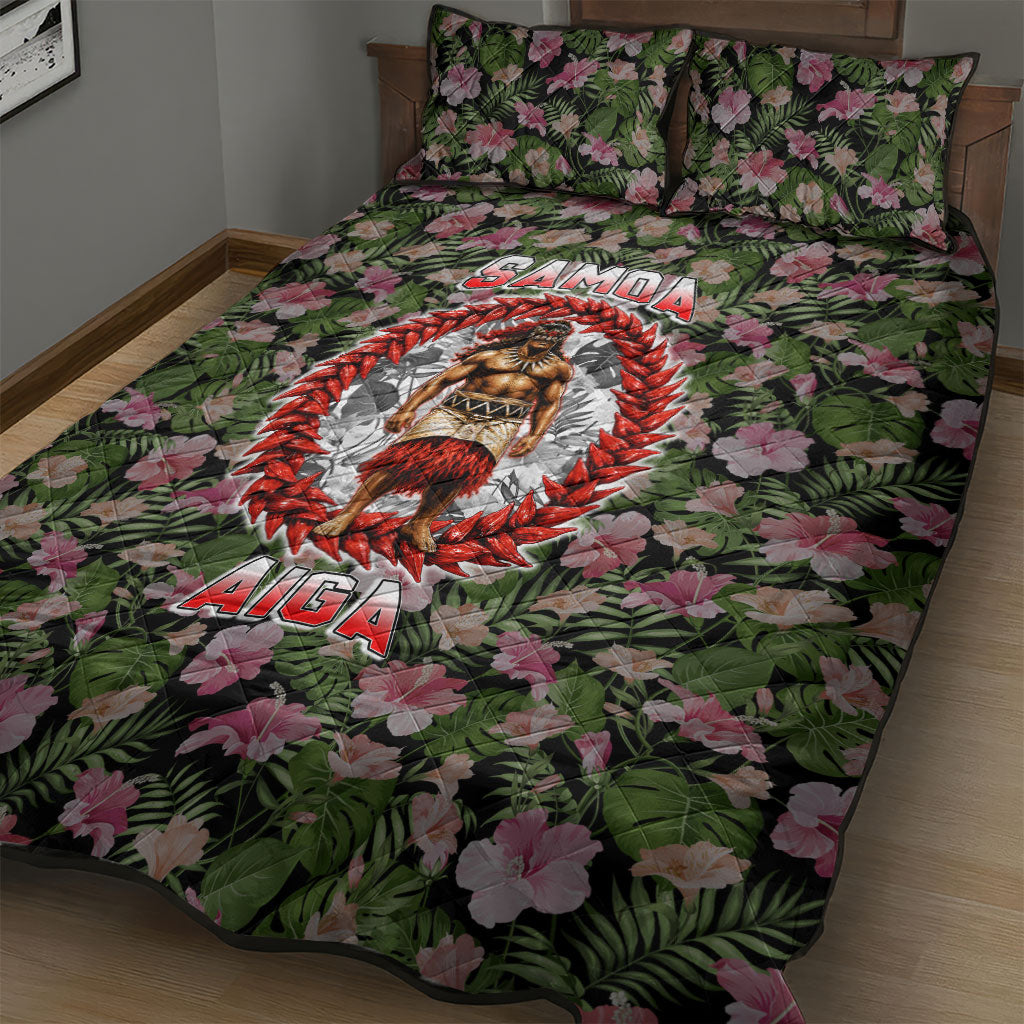 Samoa Aiga Polynesian Quilt Bed Set Tropical Floral Hibiscus Pattern Island Heritage TS04 - Polynesian Pride