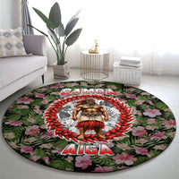 Samoa Aiga Polynesian Round Carpet Tropical Floral Hibiscus Pattern Island Heritage TS04 - Polynesian Pride