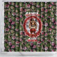 Samoa Aiga Polynesian Shower Curtain Tropical Floral Hibiscus Pattern Island Heritage TS04 - Polynesian Pride