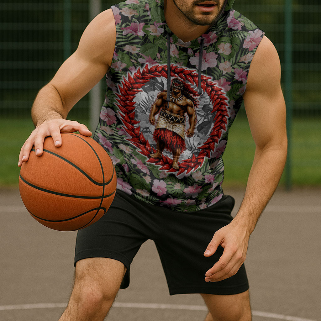 Samoa Aiga Polynesian Sleeveless Hoodie Tropical Floral Hibiscus Pattern Island Heritage TS04 - Polynesian Pride