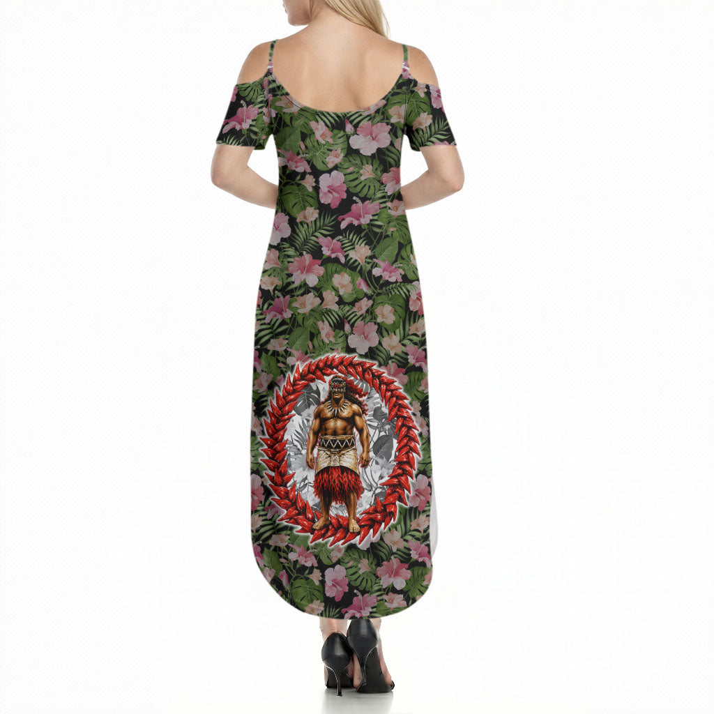 Samoa Aiga Polynesian Summer Maxi Dress Tropical Floral Hibiscus Pattern Island Heritage TS04 - Polynesian Pride