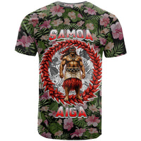 Samoa Aiga Polynesian T Shirt Tropical Floral Hibiscus Pattern Island Heritage TS04 - Polynesian Pride