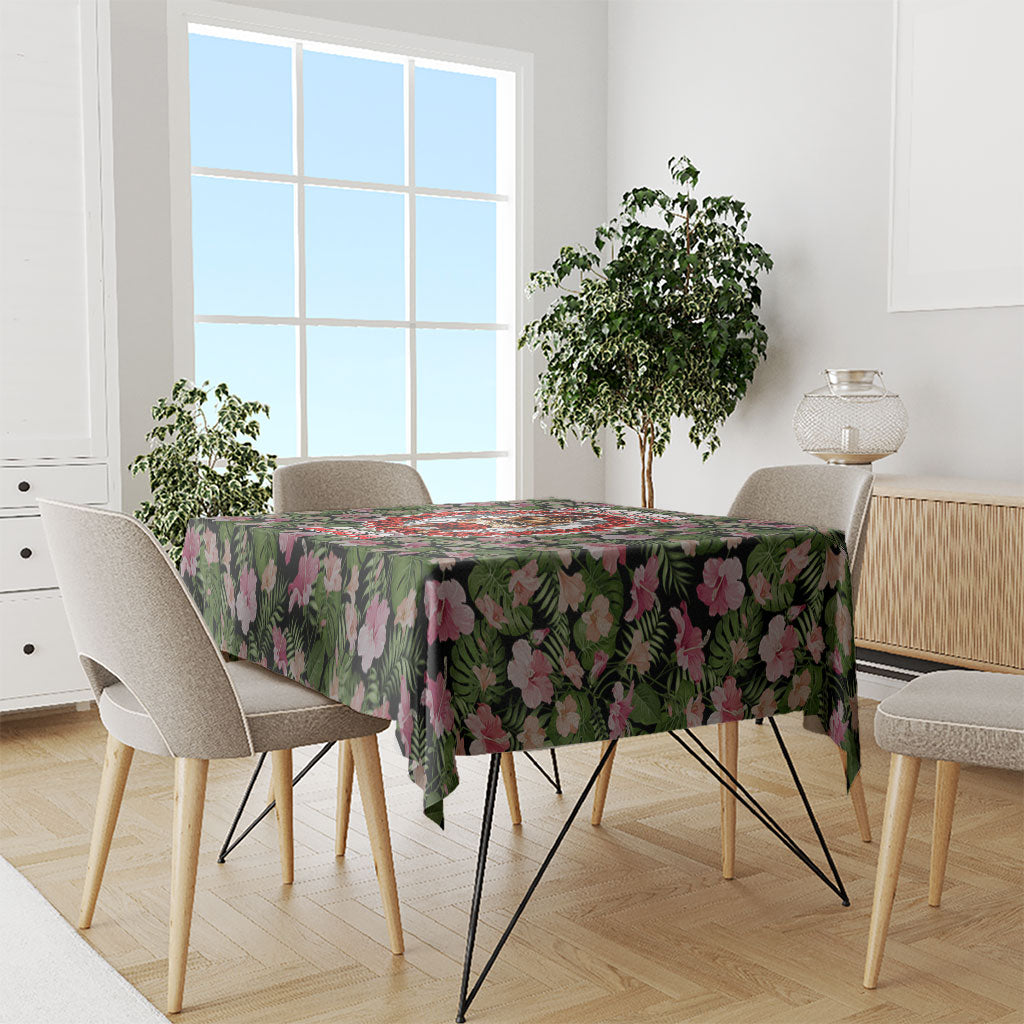 Samoa Aiga Polynesian Tablecloth Tropical Floral Hibiscus Pattern Island Heritage