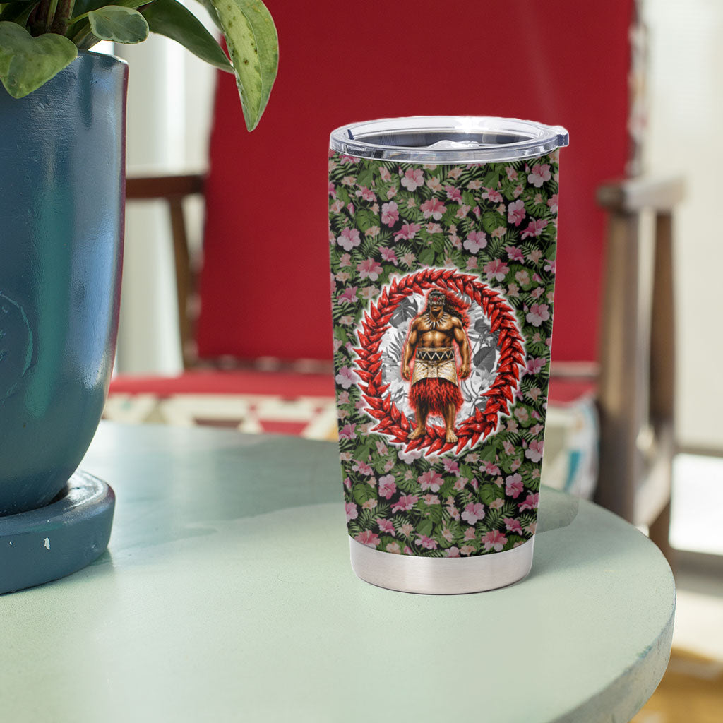 Samoa Aiga Polynesian Tumbler Cup Tropical Floral Hibiscus Pattern Island Heritage TS04 - Polynesian Pride