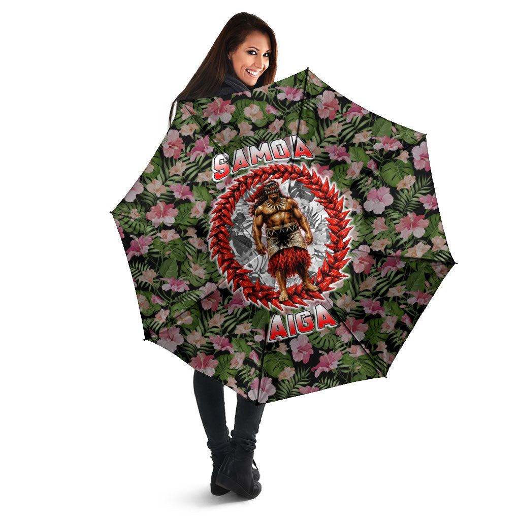 Samoa Aiga Polynesian Umbrella Tropical Floral Hibiscus Pattern Island Heritage TS04 - Polynesian Pride