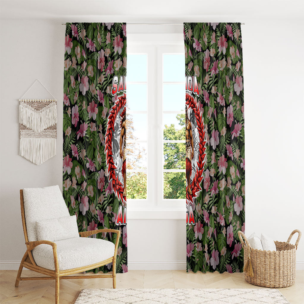 Samoa Aiga Polynesian Window Curtain Tropical Floral Hibiscus Pattern Island Heritage TS04 - Polynesian Pride