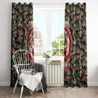 Samoa Aiga Polynesian Window Curtain Tropical Floral Hibiscus Pattern Island Heritage TS04 - Polynesian Pride