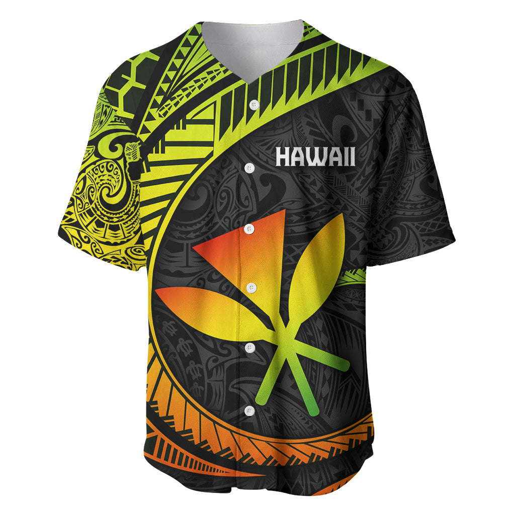 Hawaii Kanaka Maoli Baseball Jersey Polynesian Tornado Infusion Gradient TS04 Gradient - Polynesian Pride