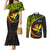 Hawaii Kanaka Maoli Couples Matching Mermaid Dress and Long Sleeve Button Shirts Polynesian Tornado Infusion Gradient TS04 Gradient - Polynesian Pride