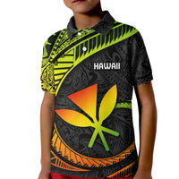 Hawaii Kanaka Maoli Kid Polo Shirt Polynesian Tornado Infusion Gradient TS04 Kid Gradient - Polynesian Pride