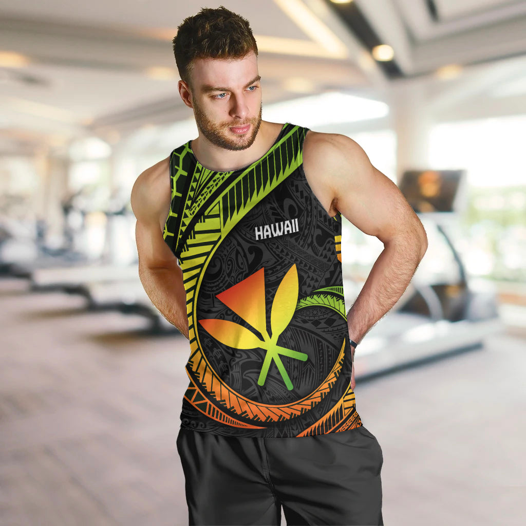 Hawaii Kanaka Maoli Men Tank Top Polynesian Tornado Infusion Gradient TS04 - Polynesian Pride