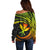 Hawaii Kanaka Maoli Off Shoulder Sweater Polynesian Tornado Infusion Gradient TS04 - Polynesian Pride