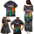 Hawaii Polynesian Family Matching Puletasi Dress and Hawaiian Shirt with Tribal Hammerhead Sharks and Hibiscus Black TS04 - Polynesian Pride