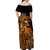 Zodiac Scorpio Off Shoulder Maxi Dress Polynesian in Orange TS04 - Polynesian Pride