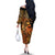 Zodiac Scorpio Off The Shoulder Long Sleeve Dress Polynesian in Orange TS04 - Polynesian Pride