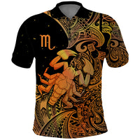 Zodiac Scorpio Polo Shirt Polynesian in Orange TS04 Orange - Polynesian Pride