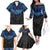 Polynesian Ray Pattern Family Matching Off Shoulder Long Sleeve Dress and Hawaiian Shirt TS04 - Polynesian Pride