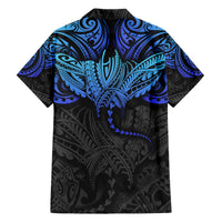 Polynesian Ray Pattern Family Matching Off Shoulder Maxi Dress and Hawaiian Shirt TS04 - Polynesian Pride