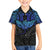 Polynesian Ray Pattern Family Matching Off Shoulder Short Dress and Hawaiian Shirt TS04 Son's Shirt Black/Blue - Polynesian Pride