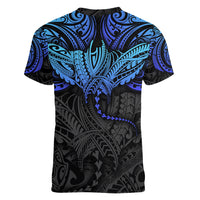 Polynesian Ray Pattern Women V Neck T Shirt TS04 - Polynesian Pride