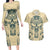 Polynesian Couples Matching Long Sleeve Bodycon Dress and Hawaiian Shirt Warrior Skull with Tribal Patterns Tattoo Design TS04 Yellow - Polynesian Pride