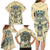 Polynesian Family Matching Long Sleeve Bodycon Dress and Hawaiian Shirt Warrior Skull with Tribal Patterns Tattoo Design TS04 - Polynesian Pride