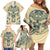 Polynesian Family Matching Off Shoulder Short Dress and Hawaiian Shirt Warrior Skull with Tribal Patterns Tattoo Design TS04 - Polynesian Pride