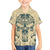 Polynesian Family Matching Short Sleeve Bodycon Dress and Hawaiian Shirt Warrior Skull with Tribal Patterns Tattoo Design TS04 Son's Shirt Yellow - Polynesian Pride