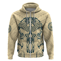 Polynesian Hoodie Warrior Skull with Tribal Patterns Tattoo Design TS04 - Polynesian Pride