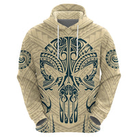 Polynesian Hoodie Warrior Skull with Tribal Patterns Tattoo Design TS04 - Polynesian Pride