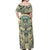 Polynesian Off Shoulder Maxi Dress Warrior Skull with Tribal Patterns Tattoo Design TS04 - Polynesian Pride