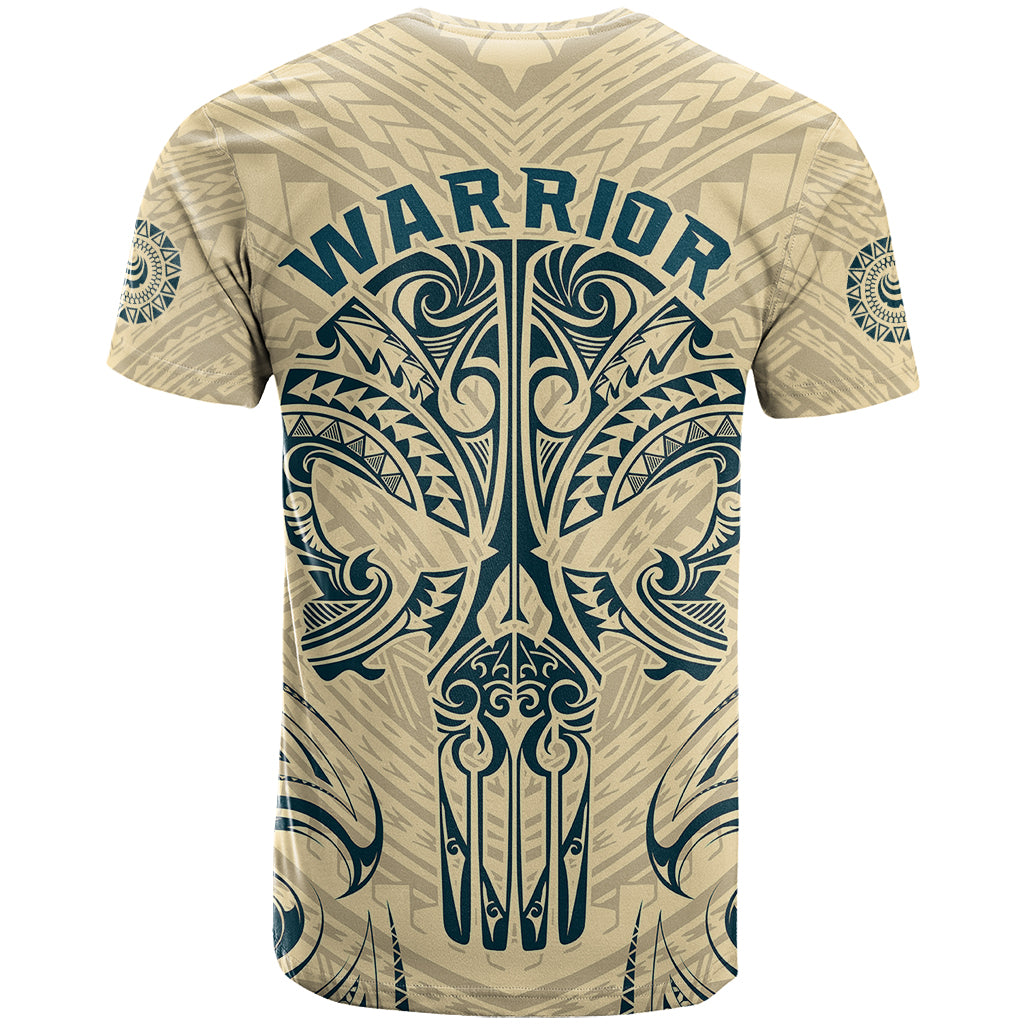 Polynesian T Shirt Warrior Skull with Tribal Patterns Tattoo Design TS04 - Polynesian Pride