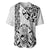 Hawaii Baseball Jersey with Polynesian Turtle TS04 Black/White - Polynesian Pride