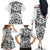 Hawaii Family Matching Off Shoulder Long Sleeve Dress and Hawaiian Shirt with Polynesian Turtle TS04 - Polynesian Pride