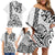 Hawaii Family Matching Off Shoulder Short Dress and Hawaiian Shirt with Polynesian Turtle TS04 - Polynesian Pride