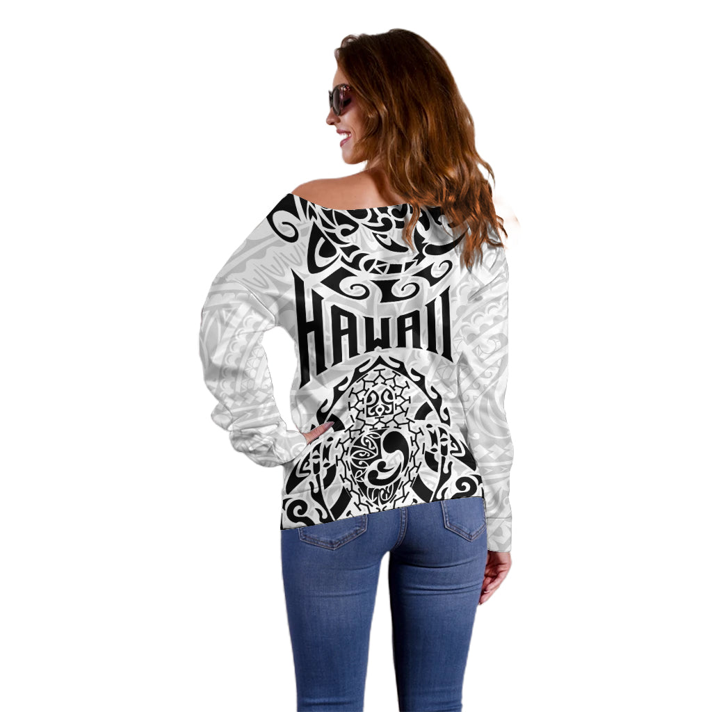 Hawaii Off Shoulder Sweater with Polynesian Turtle TS04 - Polynesian Pride