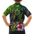 Polynesian Family Matching Puletasi Dress and Hawaiian Shirt Whales and Compass Gradient Pattern TS04 - Polynesian Pride